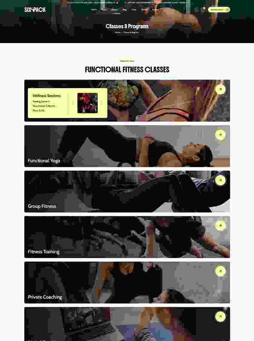 Classes-page