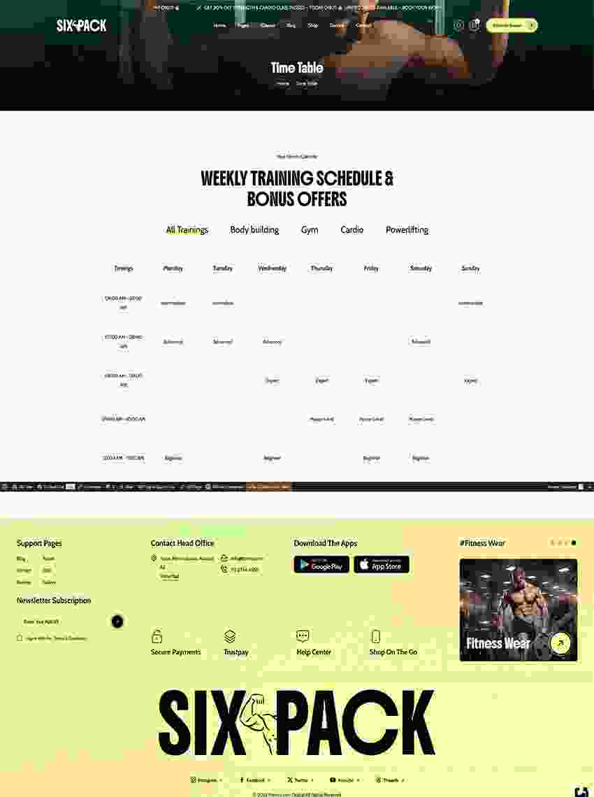Time-table-page